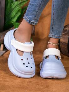 女士柔软 EVA 防滑缓冲舒适凉鞋，透气孔，轻便的四季沙滩鞋，适合春夏季户外活动，度假必备，时尚，舒适贴合，旅行必备