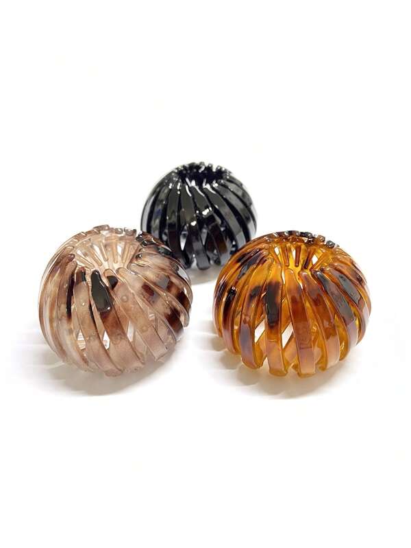 3pcs Set Simplistic Hair Accessories Include Bun Maker, Hair Claw Clip Hairbands, Slouchy Hair Styling Tools For Women