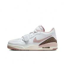 Nike Jordan Legacy 312 Low-Top Comfortable Anti-Slip Retro Basketball Shoes, White & Pink, Women - White Powder - View 1