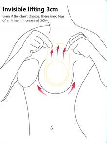 2 Stücke/Packung (10cm/3,93 Zoll) Damen Silikon Brust-Lift BH, Nippel Abdeckungen für trägerlose BHs, BH-Pads für Partykleider und Abendkleider, hebt und schiebt den Busen hoch, verbessert das Dekolleté - Verschiedenfarbig - Übersicht 3