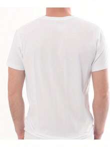 [Casual Round Neck Graphic T-Shirt] Misfits Skull Graphic Tee - Soft Cotton, Breathable & Comfort Fit For Men | Casual Round Neck T-Shirt With Unique Print Design - 白色 - 查看 3