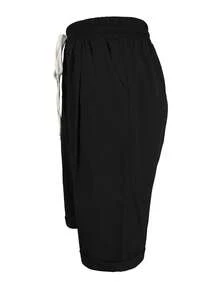 Striped    Casual    Drawstring  Pocket  Knot - màu đen - Xem 3