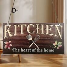 1 Pieza, Tablón de madera con Reglas de Cocina, Citas inspiradoras divertidas en lienzo para colgar en la pared, Decoración de habitación, Decoración de escena, Decoración de cocina, Decoración de pared inspiradora para el hogar, la cocina, la sala de estar u oficina - El regalo perfecto para ella o él