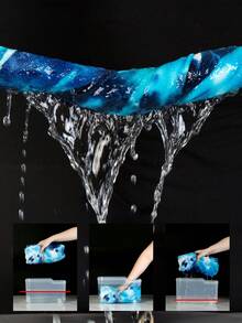 SHENG CHUN 1pc Beach Towel With Pocket, Hooded Swim Cape, Essential For Beach & Bath, Handmade Tie-Dye Bathroom Towel, Random Tie-Dye Design, Summer Holiday Essential, Super Absorbent Microfiber Fabric, Lightweight & Comfortable, Soft Material, Non-Irritating