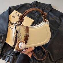 Women Shoulder Bags - 白配咖 單包無掛件 - 查看 6