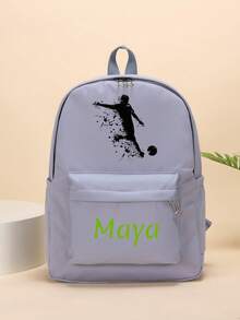 定制背包，印上您的名字或节日祝福语。打造您专属的个性化背包。这款全新返校背包采用尼龙拉链设计，休闲纯色，简约百搭。您可以印上您的名字、首字母、幸运数字等等。 - 人影足球 - 查看 7