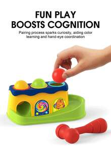 Baby Educational Hammering Toy, Pounding Bench With Balls And Hammers, Early Learning Toy - Multicolor - View 4