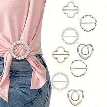 8pcs Heart & Asymmetrical Designed Fastening Button Set,Versatile Fashion Accessory For Casual & Formal Wear