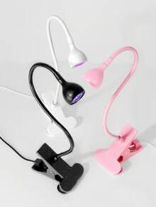 Miniaturowa lampa UV LED do utwardzania – zasilana przez USB, giętka szyjka, giętka w zakresie 360°, mocowana na klips, odpowiednia do lakierów żelowych i rękodzieła z żywicy, przenośna lampa do paznokci z soczewką szklaną skupiającą, do użytku w domu i salonie - Biały - Zobacz 3