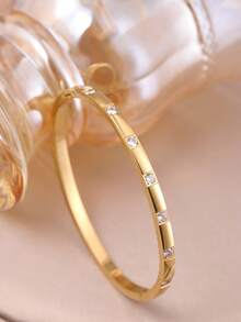 3 件/1 件优雅方晶锆石不锈钢女士手链，适合日常佩戴和叠戴