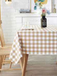 1 件轻质、透气、可重复使用的格子桌布，适用于餐厅、客厅、野餐、家庭日常使用、派对、春夏季