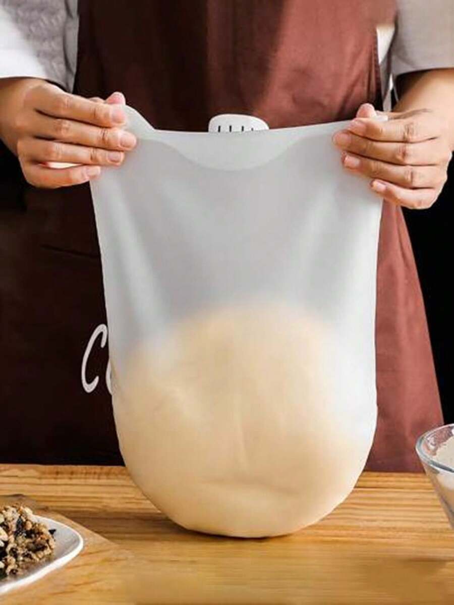 1pc Silicone Non-Stick Dough Kneading Bag - White - View 1