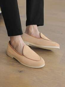 Herenschoenen in Britse stijl, verfrissend en ademend, comfortabel, minimalistische, veelzijdige, casual instappers voor buiten, modieuze niche voor jongeren, ademende, antislip, duurzame mocassins voor in de zomer.