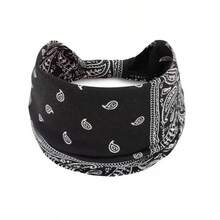 4 Packs Vintage Paisley Pattern Headbands/Bandanas For Women, Colorful Bohemian Style Sports Sweatbands, Yoga Hair Accessories Winter Hair Bands Warm Head Wrap