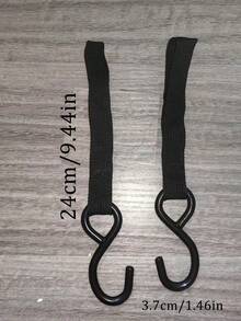 1pc Universal Black Stainless Steel Electric Bike Hook, Front Mount Battery Motorcycle Helmet Holder Useful Accessory - Black - View 4