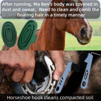 1pc Versatile Horse Hoof Pick & Brush, Easily Clean Dirt From Horse Hooves