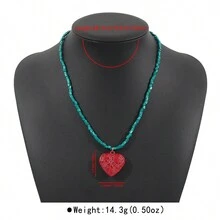 1 件时尚串珠轻质金属太阳、螃蟹和心形吊坠项链 - 簡約項鍊 - 查看 6