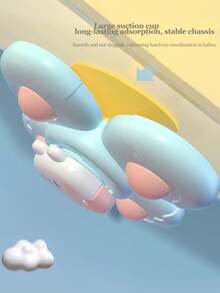 3件婴儿吸盘旋转乐益智玩具0-3岁4朵花旋转陀螺趣味淋浴旋转乐可咬培养婴儿手眼协调能力