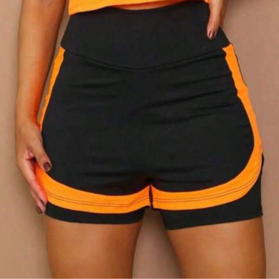 Double Fitness Shorts - trái cam - Xem 1