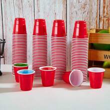 100 pièces Verres à shot en plastique, verres à shot miniatures polyvalents en plastique de 2 oz, verres à shot miniatures jetables de 2 oz, tasses à cocktail jetables, tasses à boissons, tasses d'échantillonnage, petites tasses réutilisables faciles à nettoyer pour les spiritueux, les cocktails, les jus et les sauces, convenant à toutes les réunions, jeux de fête, photos de fête, vacances, fêtes, fêtes d'Halloween ou de Noël