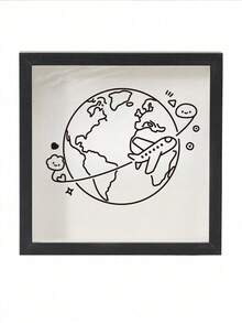 1pc Train Ticket Collection/Savings Frame, Concert Ticket Storage Photo Frame, Movie Ticket Collection Display Stand - Airplane Earth - View 9