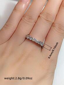 1 件迷人方晶锆石戒指，适合女士婚礼订婚情人节派对礼物 - 1# - 查看 7