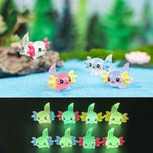 10/20/30 pezzi Minuscole figure in resina di Axolotl, miniature di animali Axolotl in resina, ornamenti per mini giardino, decorazioni per la casa, modelli di animali per adolescenti (colore casuale)