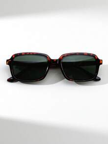 1 副女士矩形复古百搭时尚眼镜，适合海滩、度假和旅行学院风，适合返校椭圆形矩形太阳镜 - 彩色 - 查看 5