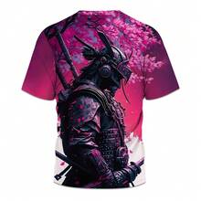 Áo thun nam cỡ lớn mùa hè in kỹ thuật số 3D hình Samurai Nhật Bản, phong cách retro. - Nhiều màu - Xem 6