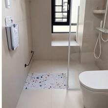 حصيرة الحمام غير الانزلاقية، حصيرة حمام ناعمة مريحة مع فتحات تصريف، حصيرة حمام من مادة البي في سي بتصميم لوفة للتدليك للاستخدام في الحمام والأماكن الرطبة، سريعة التجفيف