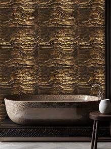 1 Roll 1m/3m/5m Retro Gold Wood Grain Decorative Wall Paper, Self-Adhesive Removable Vinyl Contact Paper For DIY Home Decor, Room Background, Bedroom, Kitchen, Living Room, Bathroom, Cabinet, Furniture Refurbish Wallpaper Wall Stickers Room Decor Wall Decor Living Room Decor