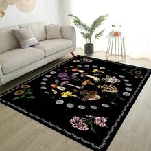 1pc 3.1'x2', 8.4'x6' Room Decor, Room Decoration, Party Decoration,  Moon Print Carpet , Large Rectangular Living Room Rug With Celestial Design, Soft Polyester Material, Perfect For Home Decor Or Entrance Mat, Simple Style Leisure Carpet, Carpet For Living Room - Style4 - View 4