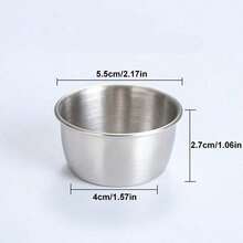 12 件不锈钢酱料蘸酱碗、45 毫升迷你调味杯、可重复使用的调味盘，适合家庭和餐厅使用，圣诞礼物 - 彩色 - 查看 9