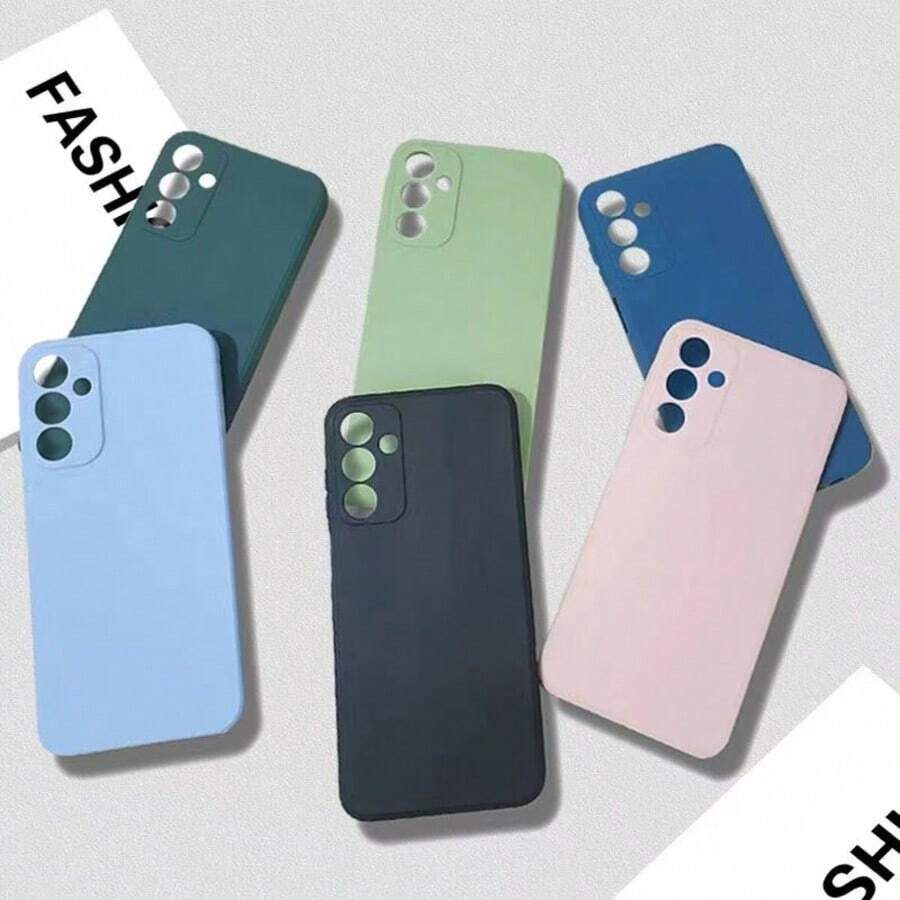 Simple Solid Color Anti-Silicon TPU Mobile Phone Case For Compatible With Samsung S25/S25Plus/S25Ultra/S25Edge/S24/S24Plus/S24Ultra/S24FE/S23FE/S23/S23Plus/S23Ultra/S22/S22Plus/S22Ultra/S21/S21Plus/S21Ultra/S21FE This Is A Lightweight And Beautiful Mobile Phone Case For Men And Women Waterproof Shockproof Anti-Fall Scratch Resistant - Black - View 1