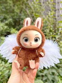 1 bucată mini aripi de pene păpușă păpușă pene bretele scurt top cosplay petrecere animal de companie păpușă rochie recuzită pentru Labubu Halloween