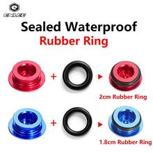 1 件 ENLEE 自行车曲柄组防尘罩，带 1.8 厘米和 2 厘米橡胶圈，耐用铝合金曲柄罩，带印花图案，密封防水自行车曲柄臂螺栓，适用于公路车和山地车，自行车配件 - 彩色 - 查看 4