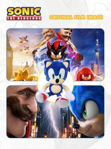 Sega 1 件世嘉官方授权刺猬索尼克系列电影周边装饰高品质蓝色织物索尼克毛绒动物刺猬索尼克灵感生日派对装饰 - Sn-01 - 查看 4