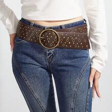 Country Belt Launch Of The 5CM Wide Punk Rock Lolita Belt 2025 - Cà phê - Xem 1