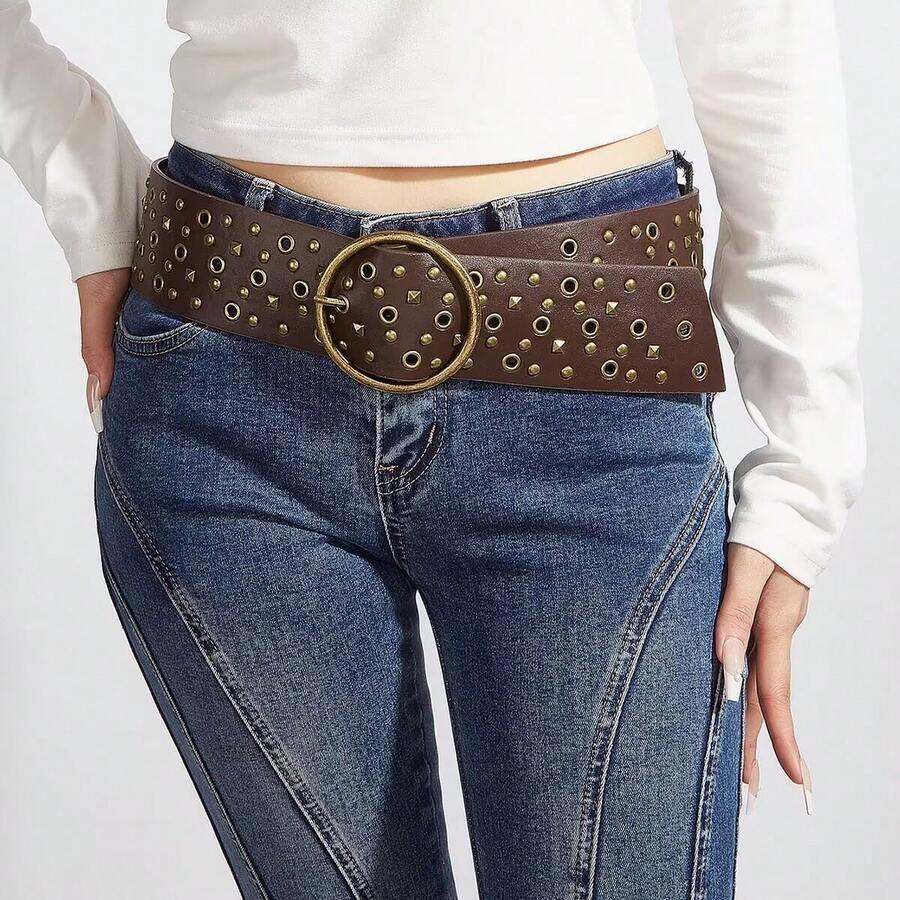 Country Belt Launch Of The 5CM Wide Punk Rock Lolita Belt 2025 - Cà phê - Xem 1