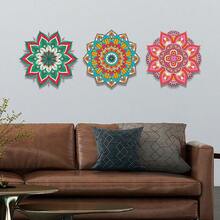 Kit 3 Decorative Mandala Frames - Laser Cut - Multicolor - View 1