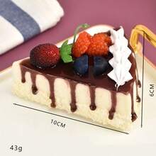 1 pieza de Pastel de fruta triangular realista estilo europeo hecho a mano, artículo decorativo, imán de nevera para decoración de fiestas (No se puede garantizar que sea 100% idéntico) - Multicolor - Ver 14