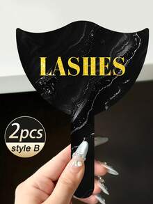 2Pcs Eyelash Technician Photo Prop Lash Picture Display Board Reusable PVC Handheld Lash Beauty Cards For Social Media Lash Tech Supplies Eyelash Tool, Gifts For Lash Techs - Multicolor - View 8