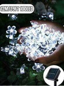 20/50/100 LED 太阳能灯串 - 户外太阳能灯串，适用于花园和庭院围栏、圣诞树装饰、8 种照明模式、IP65 防水、具有童话般的照明环境 - 防风、节能、易于安装，适用于婚礼、派对、家庭、草坪、万圣节、圣诞节和节日装饰（暖白/白色/彩色/紫色）