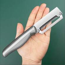 Stainless Steel Peeler - Forged Rust-Resistant Sharp Multi-Purpose Kitchen Tool For Fruits, Vegetables, Cucumbers - Durable Ergonomic Design For Efficient Peeling & Comfortable Grip Handle - Silver - View 2