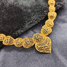3pcs Middle Eastern Style Women Jewelry Set, Necklace & Earrings, European & American Bridal Jewelry Set