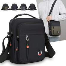 Large Capacity Men's Crossbody Bag For Notebook And Work - Black - View 1