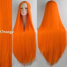 100cm Long Straight Synthetic Lolita Wig For Halloween Party Cosplay, Available In Gold, Blue, Red, Pink, Green, Purple, Suitable For Women Halloween Party - Multicolor - View 13