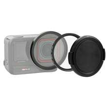 For Insta360 Ace Pro 2 PULUZ 52mm UV Lens Filter Adapter Ring With Lens Cover (Black) - Black - View 1