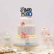 1pc I'm 8 9 10 11 12 13 14 15 16 Cake Topper - Boy 8th 9th 10th 11th 12th 13th 14th 15th 16th Birthday Cake Supplies Big Brother Birthday Party Decoration