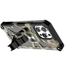 军工防摔迷彩保护手机壳带隐藏支架，加厚豪华手机壳适用于三星 Galaxy S24 Ultra/S24 Plus/S24、S23 Ultra/S23 Plus/S23、S22 Ultra/S22 Plus/S22、S21 Ultra/S21 Plus/S21 FE、S20 Ultra/S20 Plus/S20 FE、16/15/14/13/12/11 Pro Max 防水防震防刮 - 彩色 - 查看 1